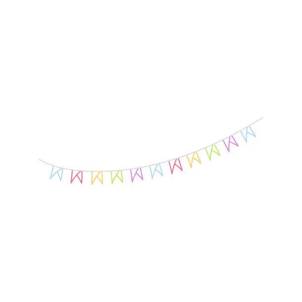 istock Colorful party flags decorated at parties, gatherings, celebrations. 1836473776