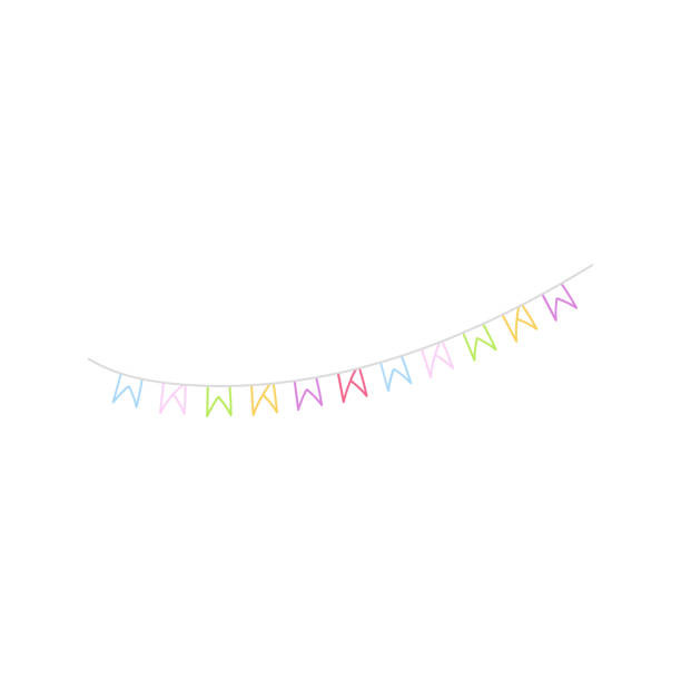 istock Colorful party flags decorated at parties, gatherings, celebrations. 1836474228