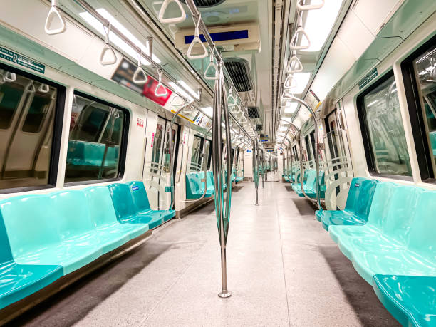 Interior of mass rapid transport in Singapore