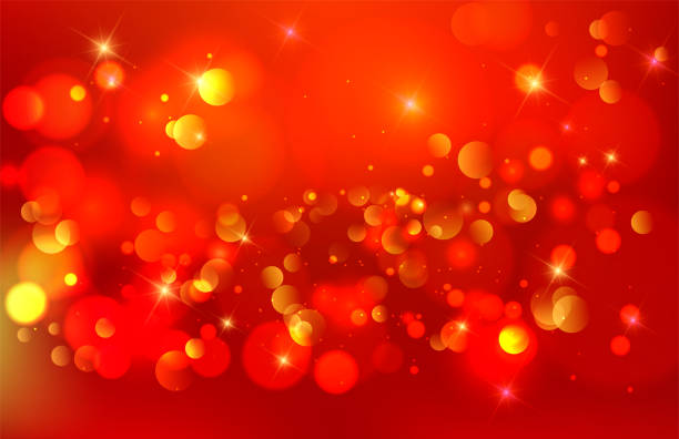 istock Abstract red christmas bokeh lights and shiny sparkling background design 1836589374
