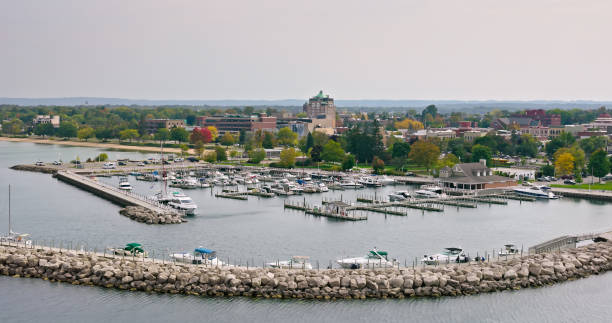 istock Marina on Grand Traverse Bay - Drone View 1836610494