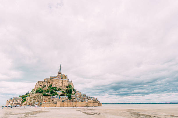 istock Mont-Saint-Michel in Normandy, France in Low Tide 1836626549