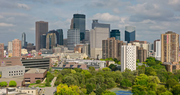 istock Cloudy Afternoon in Minneapolis - Aerial 1836645468
