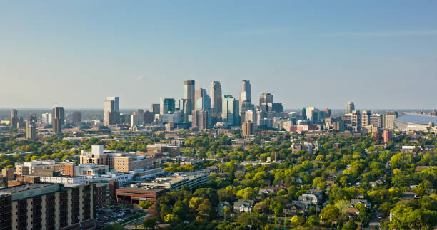 istock Aerial View of Minneapolis at Sunset 1836645483