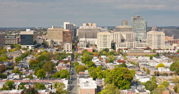 istock Wilmington, Delaware on Cloudy Day - Aerial 1836669032