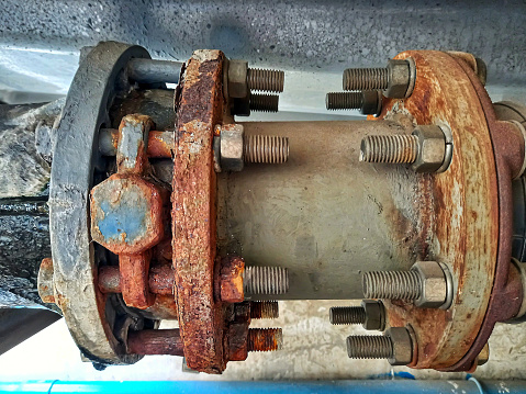 Corroded pipe check valve connections