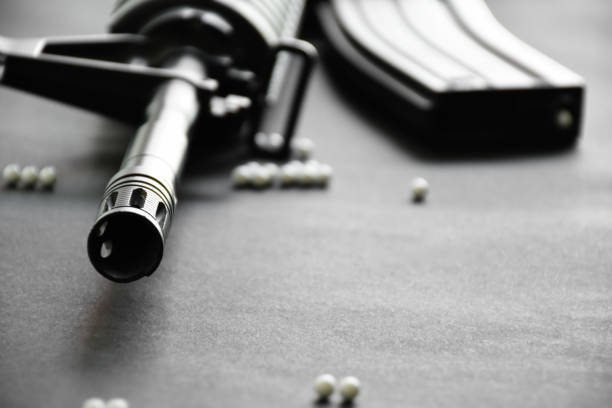 istock BB gun or airsoft gun with ballets 1836684772
