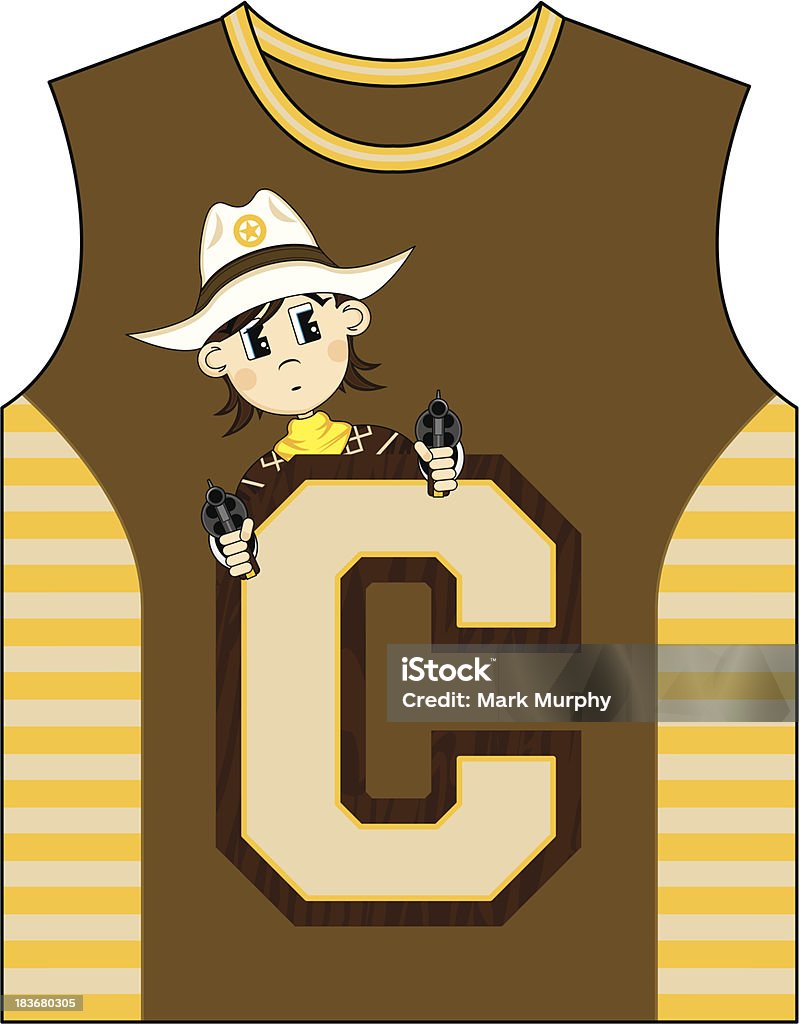 Gilet motif de Cowboy pour les enfants - clipart vectoriel de A la mode libre de droits