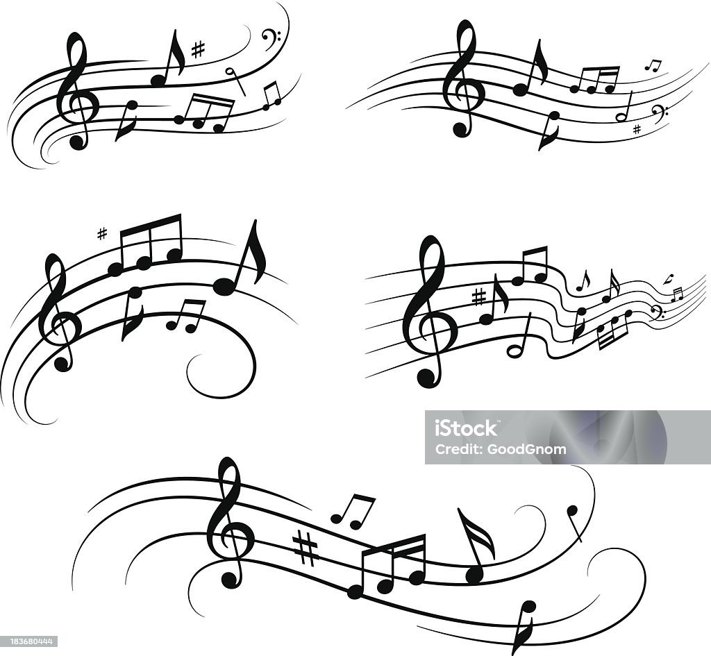 De notas musicales - arte vectorial de Nota musical libre de derechos