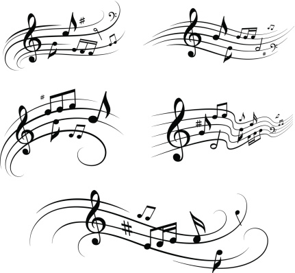 Musical notes set