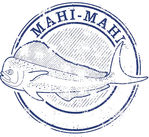 Vector illustration of Mahi Stamp