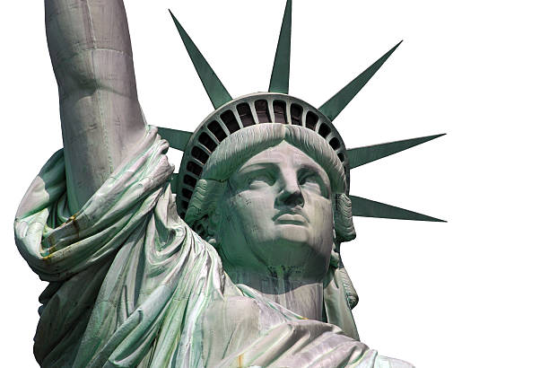 istock he famous Statue of Liberty on the white background 183680774