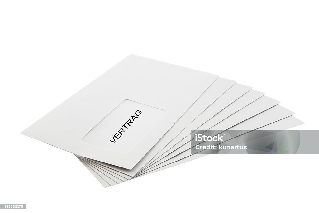 Vertrag partii koperty na białym tle - Zbiór zdjęć royalty-free (Biały)