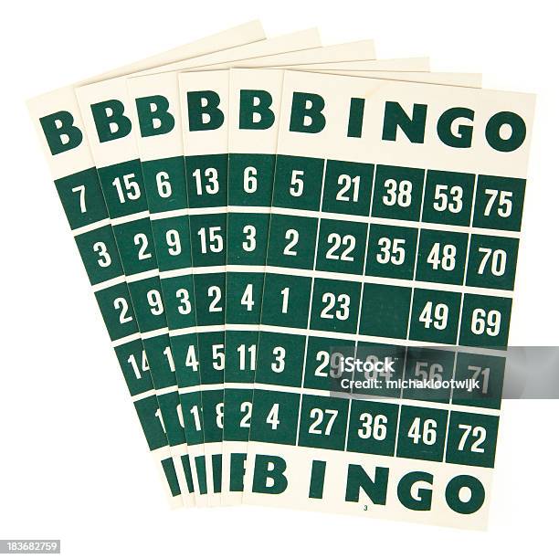 Photo libre de droit de Vert Bingo Cartes Isolé banque d'images et plus d'images libres de droit de Bingo - Bingo, Carré - Composition, Chance