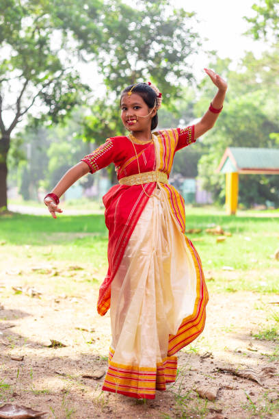 istock Indian girl child dancing 1836856912