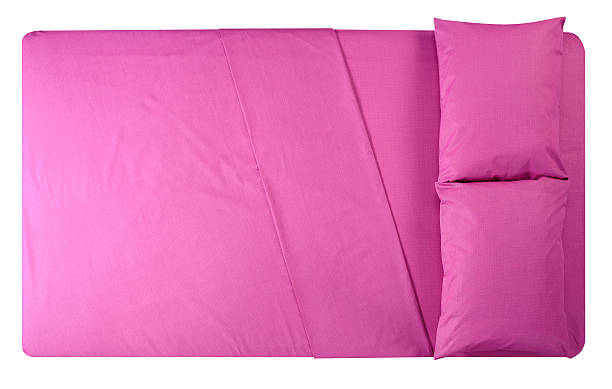 Top view of a bed isolated against white background.