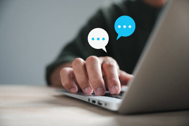 istock Business man laptop using ,Social, media 1836865228