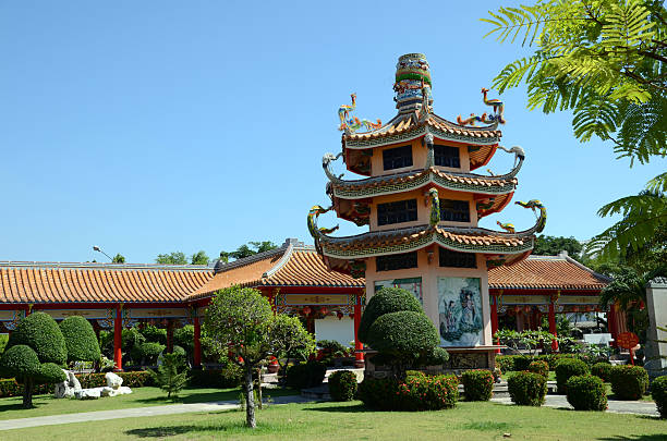 temple chinois. - thailand animal asia bayonet photos et images de collection