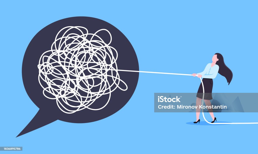 Chaos Process Animation Unravel Business Chaos Process With Tangle Difficult Problem Mess ...