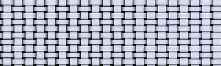 Light blue wicker background. Geometric seamless pattern