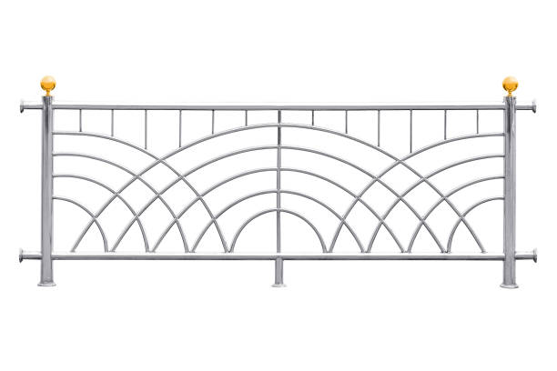istock Stainless steel railing isolated on white background work with clipping path 1836900510