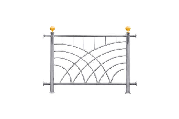 istock Stainless steel railing isolated on white background work with clipping path 1836900511