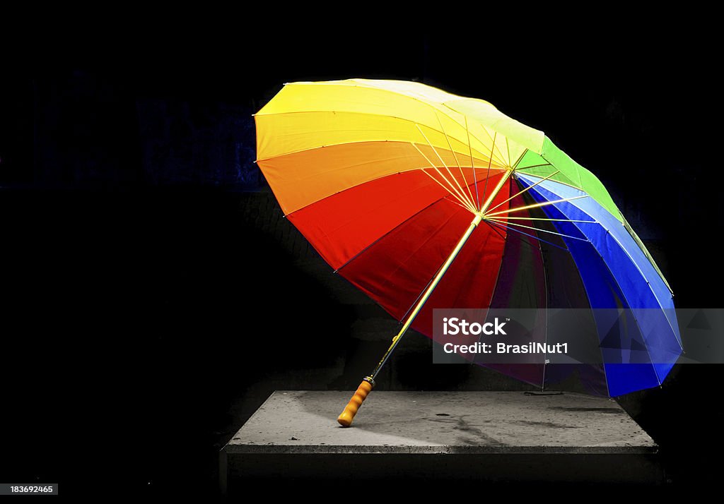 색상화 우산 - 로열티 프리 0명 스톡 사진