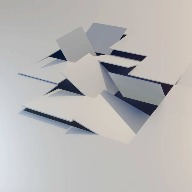 istock 3d rendering illustration of square flip covers. Digital background. 3d rendering. Pattern for decoration design 1836925274
