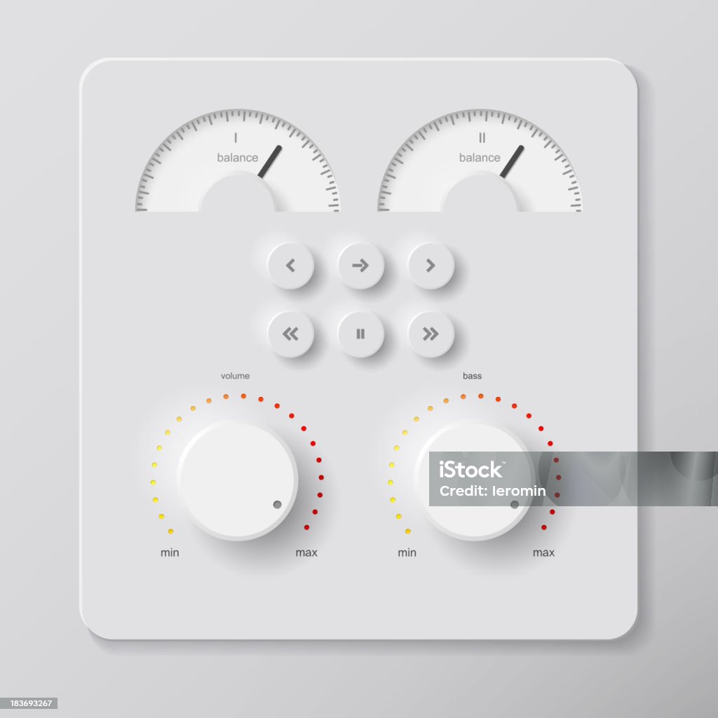 Volume Panel Vector Stock Illustration - Download Image Now - Club DJ ...