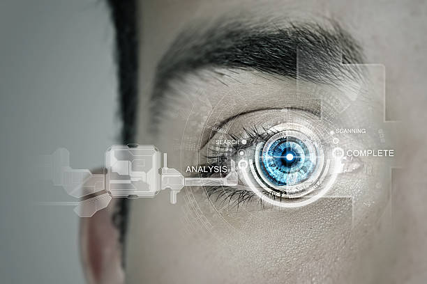 istock Graphic of technology for eye scanning identification 183693683