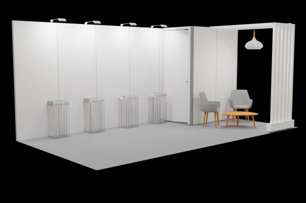 istock Exhibition stand. Exhibition stand. Trade show booth. 3d render 1836941970