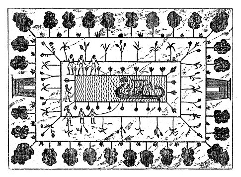Original plan of an ancient Egyptian garden