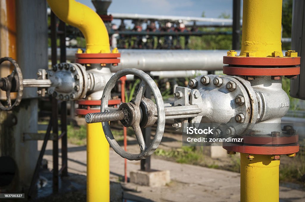 Industria petrolifera e del gas - Foto stock royalty-free di Acciaio