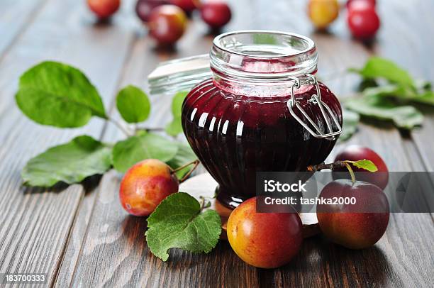 Plum Jam Stock Photo - Download Image Now - Breakfast, Can, Cooked