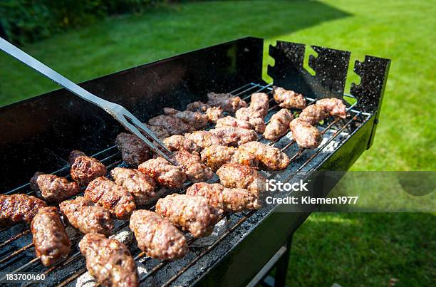 발칸 미트볼 불리는 Cevapi On 바비큐 바베큐 포크 건강에 좋지 않은 음식에 대한 스톡 사진 및 기타 이미지 - 건강에 좋지 않은 음식, 건강한 생활방식, 고기