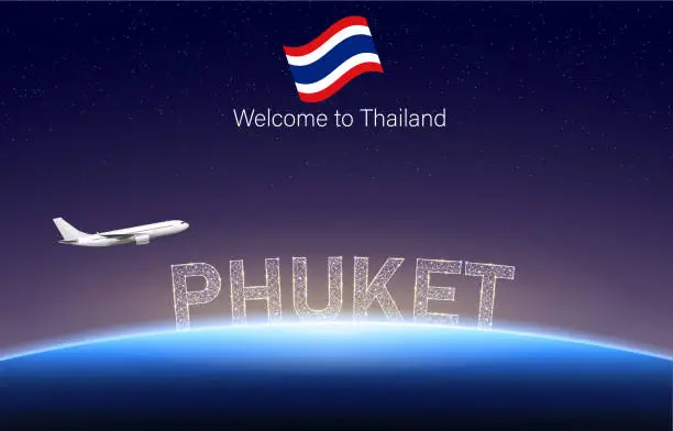 Vector illustration of Welcome to Phuket of  Thailand