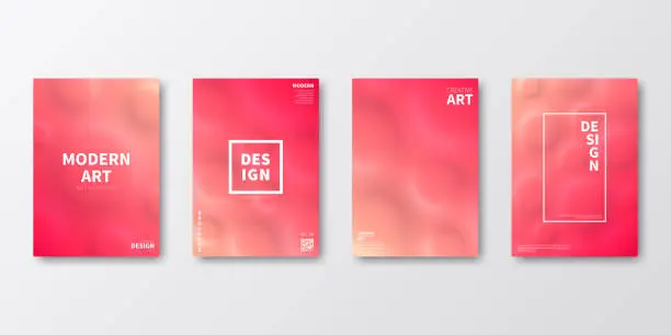Vector illustration of Brochure template layout, Red cover design, business annual report, flyer, magazine