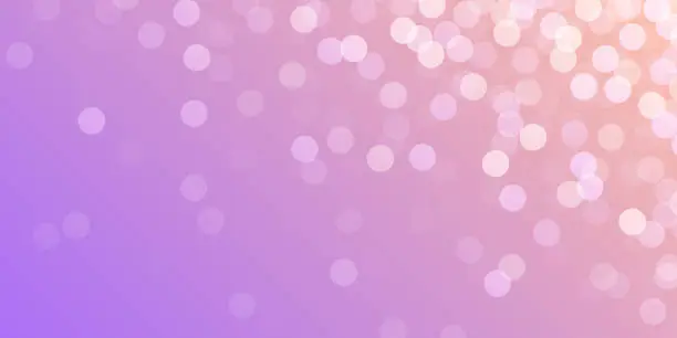 Vector illustration of Defocused lights on Pink background - Trendy bokeh background