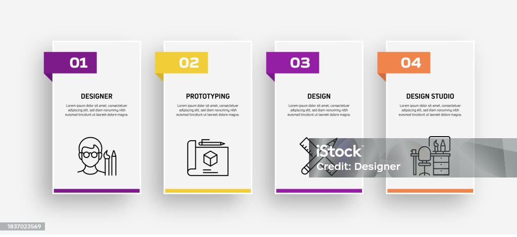 Design Thinking Related Process Infographic Template Process Timeline ...
