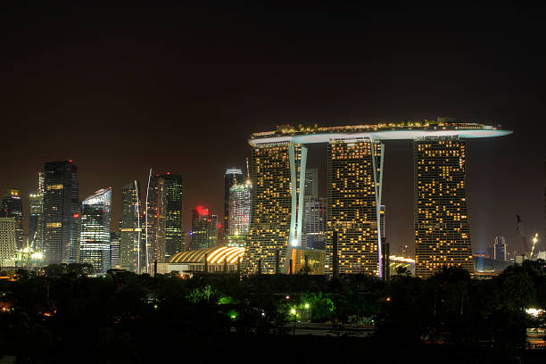 istock Singapore City Skyline at Night 3 183702841