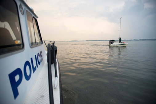 Police Boat - Stock Image