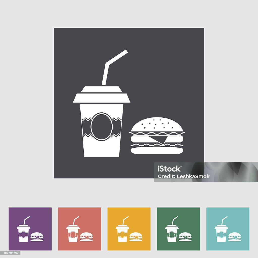 Fast food Fast food. Single flat icon. Vector illustration. American Culture stock vector