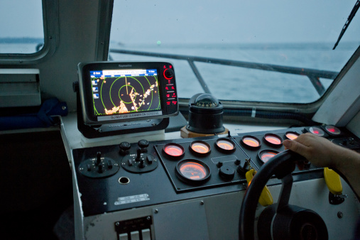 Boat dashboard - Stock Image