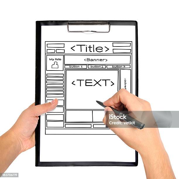 Template Web Page Stock Photo - Download Image Now - Business, Clipboard, Cutting