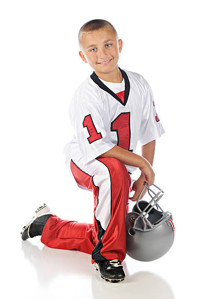 Kneeling Football Boy