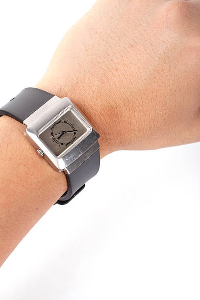 istock Smart watch in wrist isolated on white background 183707165