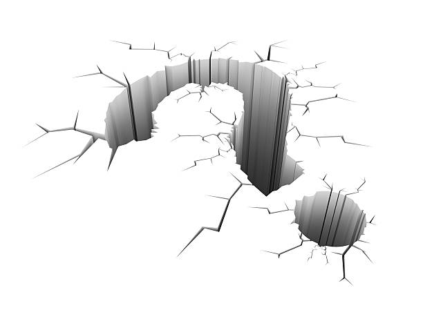 istock Cracked ground in the form of question 183708286