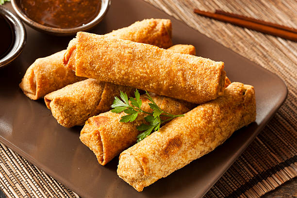 istock Homemade Chinese Vegetable EggRolls 183708858