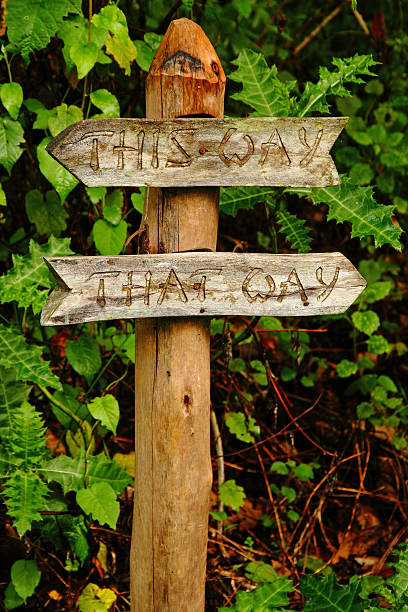 istock Garden Sign-This Way, That 183709482