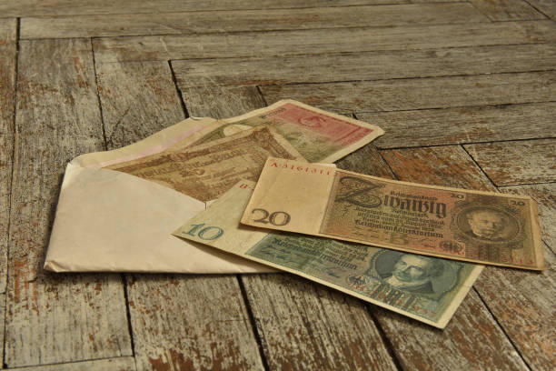 istock Old German paper money 1837098337